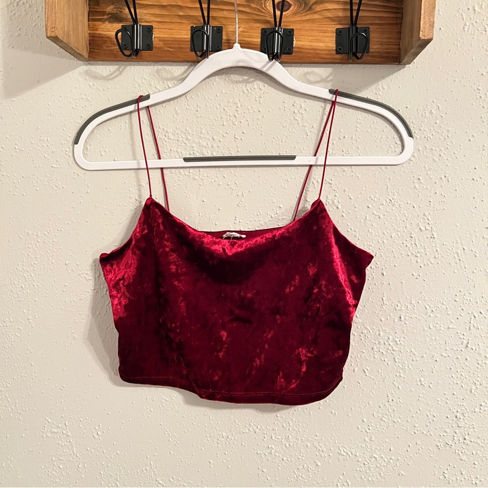 Garage Velvet Burgundy Cami Top
